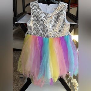 Sunny Fashion rainbow sequin dress